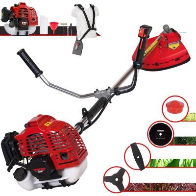 Roçadeira Profissional Lateral Kawashima Kw52l À Gasolina 52c 2,5hp + Faca 2 Pontas Duraline 330mm 2,7mm + Faca 80 Dent