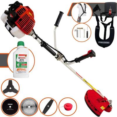 Roçadeira Profissional Kawashima Kw52l À Gasolina 52c 2,5hp + Faca 2 Pontas 330mm + Faca 40 Dentes 255mm + Faca 80 Dent