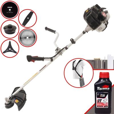 Roçadeira Kawashima Kw43le À Gasolina 43cc 1,7hp + Faca 2 Pontas 330mm + Faca 40 Dentes 255mm + Faca 80 Dentes 255mm