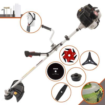 Roçadeira Profissional Lateral Kawashima Kw52le À Gasolina 52c 2,5hp 2t + Faca 2 Pontas 330mm + Faca 80 Dentes 255mm +