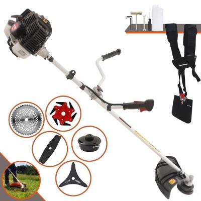 Roçadeira Profissional Lateral Kawashima Kw43le À Gasolina 43cc 1,7hp + Faca 2 Pontas 330mm + Faca 40 Dentes 255mm + Fa