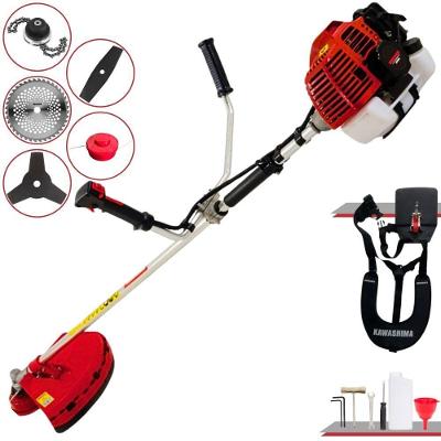 Roçadeira Profissional Kawashima Kw43l À Gasolina 43c 1,7hp + Faca 2 Pontas Duraline 330mm + Faca 40 Dentes Duraline 25