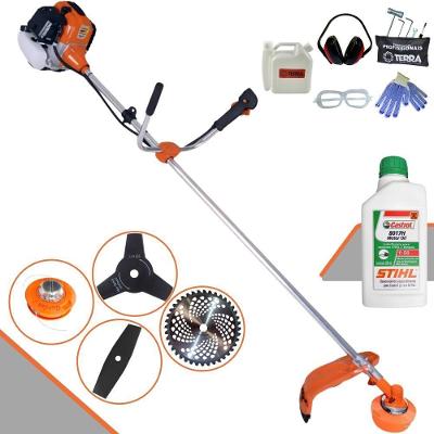 Roçadeira Profissional Lateral Terra Gr520xp À Gasolina 52cc 2t 2,5hp + Faca 2 Pontas 330mm + Faca 3 Pontas 255mm + óle