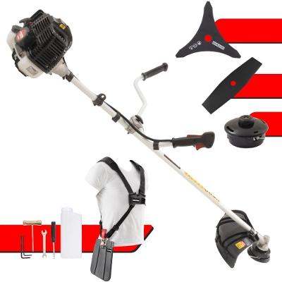 Roçadeira Profissional Lateral Kawashima Kw52le À Gasolina 52c 2,5hp Com Faca 3 Pontas + Faca 2 Pontas Duraline 330mm 2