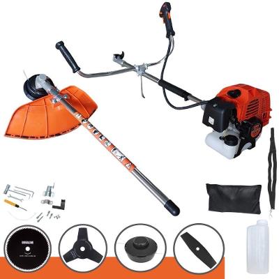 Roçadeira Profissional Lateral Terra Grhb430 À Gasolina 43cc 2t 1,7hp + Faca 3 Pontas Duraline 255mm 2,9mm + Faca 80 De