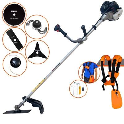 Roçadeira Lateral Anmax Cg430b À Gasolina 2 Tempos 43cc 1,7hp 12.000rpm + Faca 3 Pontas Duraline 255mm + Faca 80 Dentes