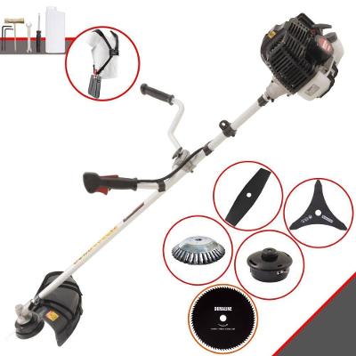 Roçadeira Profissional Lateral Kawashima Kw52le À Gasolina 52c 2,5hp 2t + Faca 2 Pontas 330mm + Faca 80 Dentes 255mm +