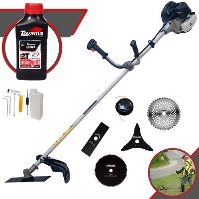 Roçadeira Lateral Anmax Cg430b À Gasolina 2 Tempos 43cc 1,7hp Profissional + Faca 3 Pontas + Faca 40 Dentes + Faca 80 D