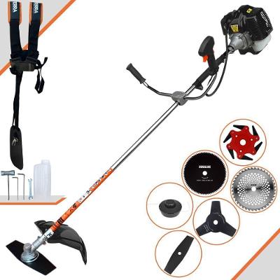 Roçadeira Profissional Terra Grh520 À Gasolina 52cc 2,5hp + Faca 3 Pontas 255mm + Faca 40 Dentes 255mm + Faca 80 Dentes