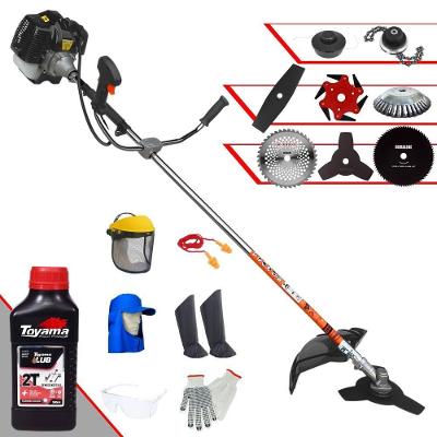 Roçadeira Terra Grh430 43cc 1,7hp + Faca 2 Pontas + Faca 40 Dentes + Faca 80 Dentes + Faca 6 Pontas + Escova 38c