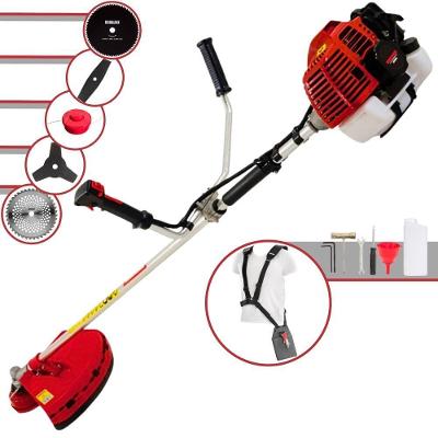 Roçadeira Profissional Lateral Kawashima Kw52l À Gasolina 52c 2,5hp + Faca 2 Pontas 330mm + Faca 40 Dentes 255mm + Faca