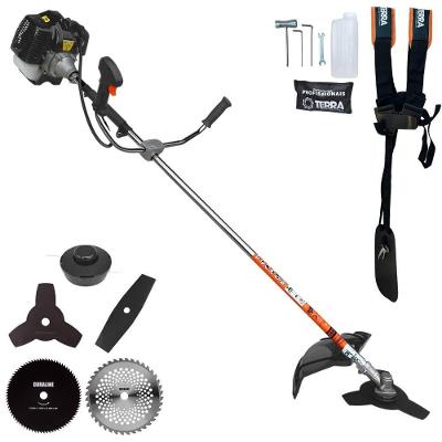 Roçadeira Profissional Lateral Terra Grh430 À Gasolina 43cc 1,7hp + Faca 2 Pontas 330mm 2,7mm + Faca 40 Dentes 255mm 2m
