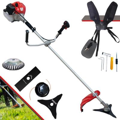 Roçadeira Lateral Anmax Cg430p-tb Plus À Gasolina 2 Tempos 43cc 2,0hp Profissional + Faca 3 Pontas Duraline 255mm