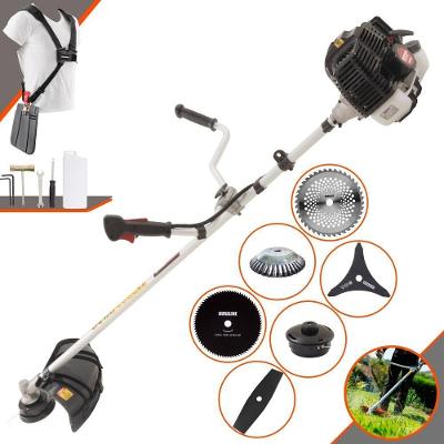 Roçadeira Profissional Lateral Kawashima Kw43le À Gasolina 43cc 1,7hp + Faca 2 Pontas + Faca 40 Dentes + Faca 80 Dentes