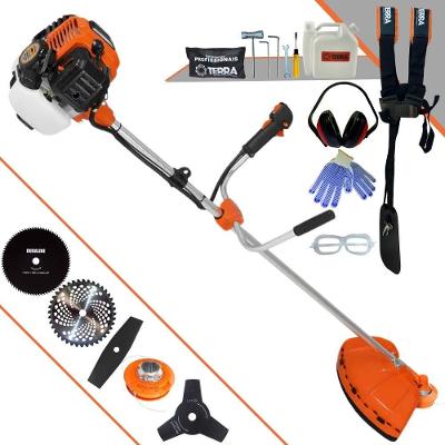 Roçadeira Profissional Lateral Terra Gr520xp À Gasolina 52cc 2t 2,5hp + Faca 2 Pontas 330mm + Faca 3 Pontas 255mm + Fac