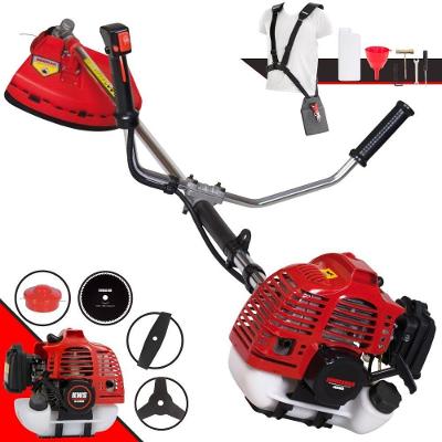 Roçadeira Profissional Lateral Kawashima Kw52l À Gasolina 52c 2,5hp + Faca 2 Pontas Duraline 330mm 2,7mm + Faca 80 Dent