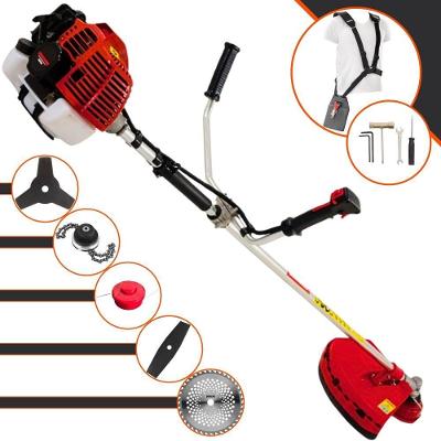 Roçadeira Profissional Lateral Kawashima Kw52l À Gasolina 52c 2,5hp + Faca 2 Pontas Duraline 330mm + Faca 40 Dentes Dur