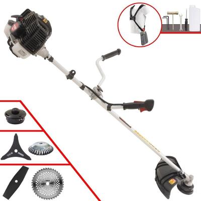 Roçadeira Profissional Lateral Kawashima Kw43le À Gasolina 43cc 1,7hp + Faca 2 Pontas 330mm + Faca 40 Dentes 255mm + Es