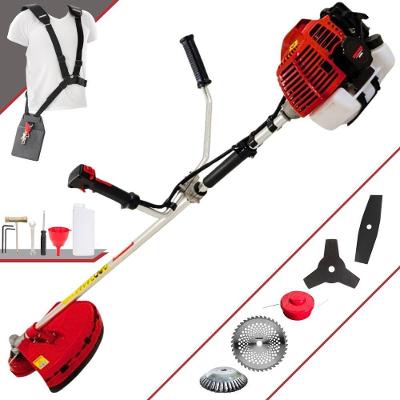 Roçadeira Profissional Lateral Kawashima Kw52l À Gasolina 52c 2,5hp + Faca 2 Pontas 330mm + Faca 40 Dentes 255mm + Esco