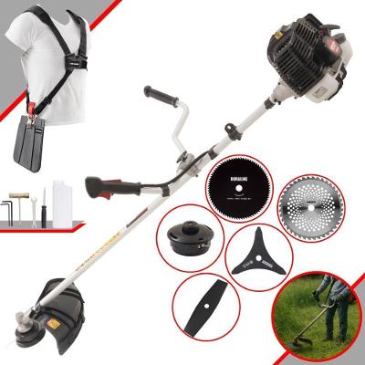 Roçadeira Profissional Lateral Kawashima Kw52le À Gasolina 52c 2,5hp 2t + Faca 2 Pontas 330mm + Faca 40 Dentes 255mm +