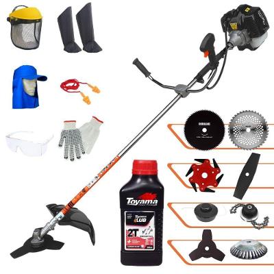 Roçadeira Terra Grh430 43cc 1,7hp + Faca 2 Pontas + Faca 40 Dentes + Faca 80 Dentes + Faca 6 Pontas + Escova 38c