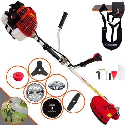 Roçadeira Profissional Kawashima Kw52l À Gasolina 52c 2,5hp + Faca 2 Pontas + Faca 40 Dentes + Faca 80 Dentes + Escova