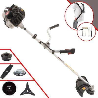 Roçadeira Profissional Lateral Kawashima Kw43le À Gasolina 43cc 1,7hp + Faca 2 Pontas 330mm + Faca 80 Dentes 255mm + Es