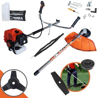 Roçadeira Profissional Lateral Terra Grhb430 À Gasolina 43cc 2t 1,7hp + Faca 3 Pontas Duraline 255mm 2,9mm - 255253pju