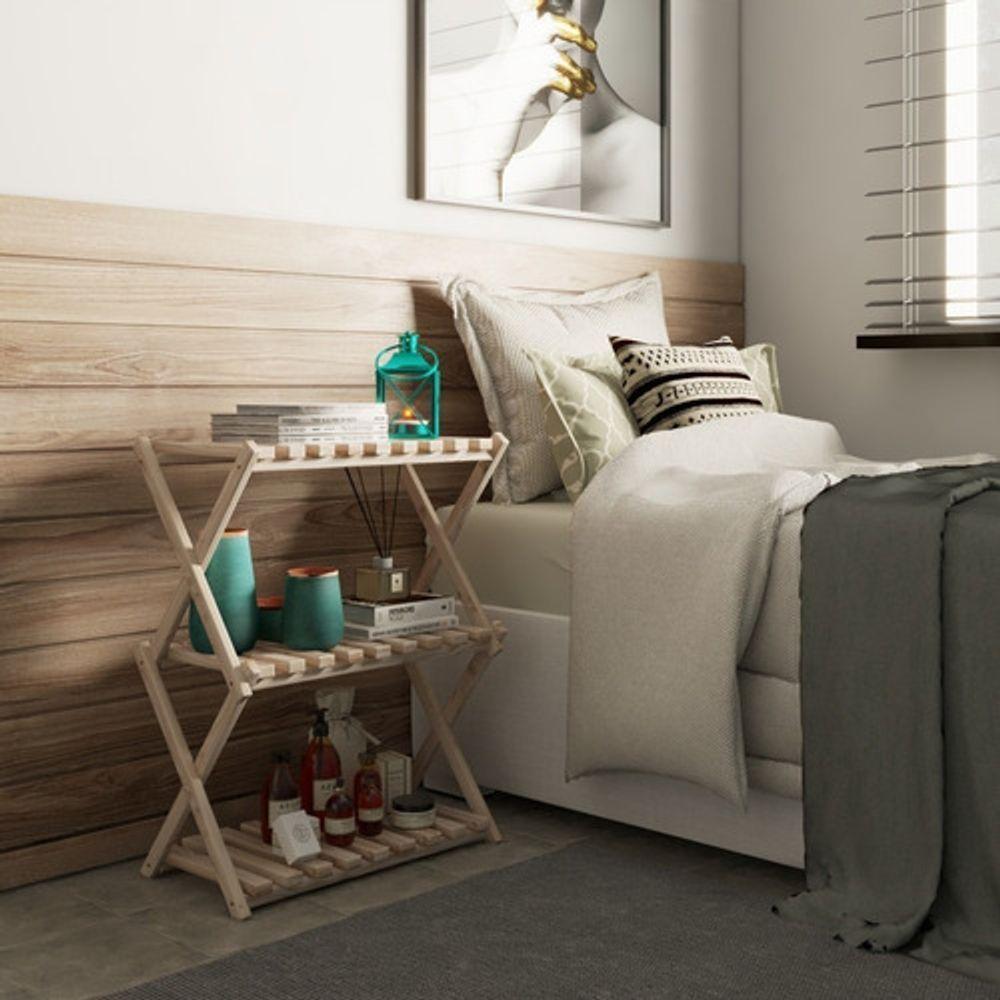 Estante Porta Temperos De Madeira Pinus Utensílios Para Cozinha  - 3