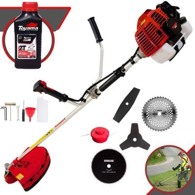 Roçadeira Kawashima Kw52l À Gasolina 52c 2,5hp + Faca 2 Pontas 330mm + Faca 40 Dentes 255mm + Faca 80 Dentes 255mm + Óleo
