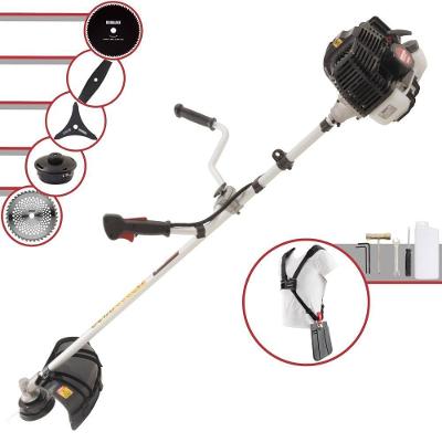 Roçadeira Profissional Lateral Kawashima Kw43le À Gasolina 43cc 1,7hp + Faca 2 Pontas 330mm + Faca 40 Dentes 255mm + Fa