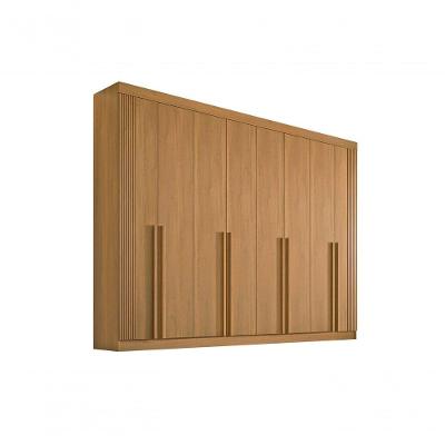 Guarda Roupa Casal 8 Portas Ripado 8 Gavetas Com Pés Daymont - D' Doro Cinamomo/ripado