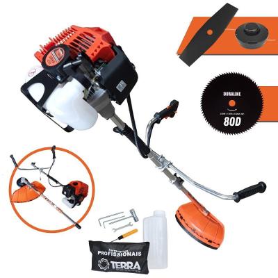 Roçadeira Profissional Lateral Terra Grhb430 À Gasolina 43cc 2t 1,7hp + Faca 80 Dentes Duraline 255mm 1,5mm - 255258oju