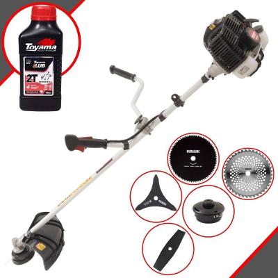 Roçadeira Profissional Lateral Kawashima Kw52le À Gasolina 52c 2,5hp 2t + Faca 2 Pontas + Faca 40 Dentes + Faca 80 Dent