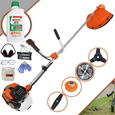 Roçadeira Profissional Lateral Terra Gr520xp À Gasolina 52cc 2t 2,5hp + Faca 2 Pontas 330mm + Faca 3 Pontas 255mm + óle