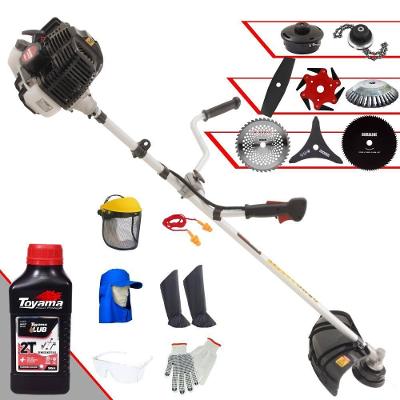 Roçadeira Kawashima Kw43le 43cc 1,7hp + Faca 2 Pontas + Faca 40 Dentes + Faca 80 Dentes + Trimmer + Escova 38c + Faca 6 Pontas