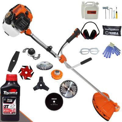Roçadeira Terra Gr520xp À Gasolina 52cc 2t 2,5hp + Faca 2 Pontas + Faca 3 Pontas + Faca 6 Pontas + Faca 80 Dentes