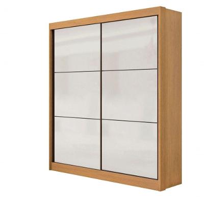 Guarda Roupa Solteiro Santorini 2 Portas 3 Gavetas Com Pés - D' Doro Cinamomo/off White