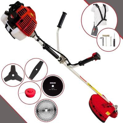 Roçadeira Profissional Lateral Kawashima Kw52l À Gasolina 52c 2,5hp + Faca 2 Pontas 330mm + Faca 40 Dentes 255mm + Faca