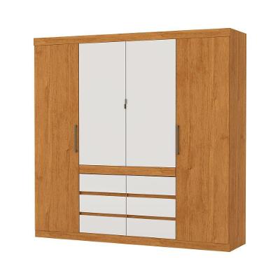 Guarda Roupa Imperio 6 Gavetas Sem Espelho Carioca Moveis Cinamomo/off White