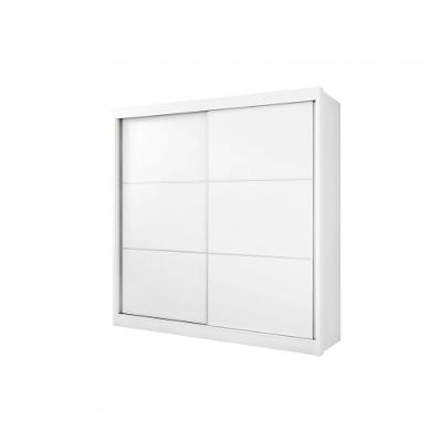 Guarda Roupa Casal Cancun 2 Portas 6 Gavetas Sem Pés - D' Doro Branco