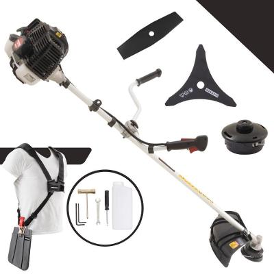 Roçadeira Profissional Lateral Kawashima Kw52le À Gasolina 52c 2,5hp Com Faca 3 Pontas + Faca 2 Pontas Duraline 330mm 2