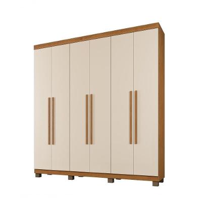 Roupeiro Milão 6 Portas 3 Gavetas Benetil Cinamomo-off White
