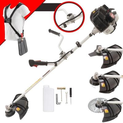 Roçadeira Profissional Lateral Kawashima Kw43le À Gasolina 43cc 1,7hp Com Faca 3 Pontas + Faca 40 Dentes Duraline 255mm