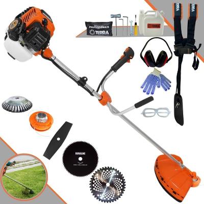 Roçadeira Profissional Lateral Terra Gr520xp À Gasolina 52cc 2t 2,5hp + Faca 2 Pontas 330mm + Faca 80 Dentes 255mm + Es