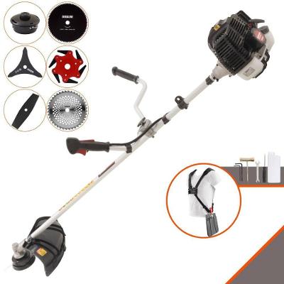 Roçadeira Profissional Lateral Kawashima Kw52le À Gasolina 52c 2,5hp 2t + Faca 2 Pontas + Faca 40 Dentes + Faca 80 Dent