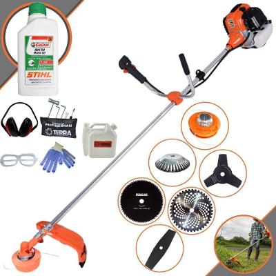 Roçadeira Profissional Lateral Terra Gr520xp À Gasolina 52cc 2t 2,5hp + Faca 2 Pontas + Faca 3 Pontas + Faca 80 Dentes