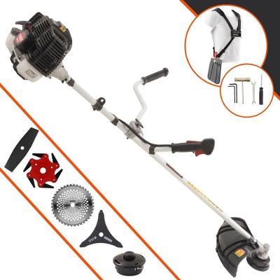Roçadeira Profissional Lateral Kawashima Kw43le À Gasolina 43cc 1,7hp + Faca 2 Pontas 330mm + Faca 40 Dentes 255mm + Fa