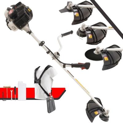 Roçadeira Profissional Lateral Kawashima Kw52le À Gasolina 52c 2,5hp Com Faca 3 Pontas + Faca 80 Dentes Duraline 255mm