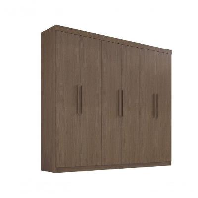 Guarda Roupa Casal 6 Portas Sem Pés Leblon D' Doro Castanho